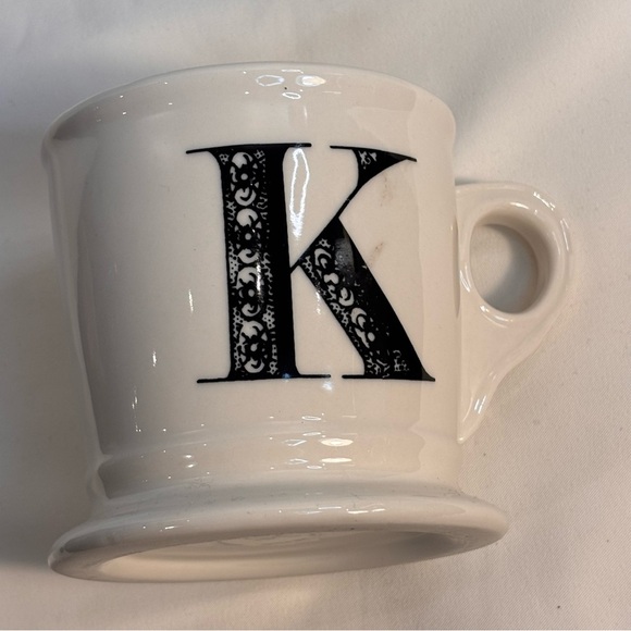 ANTHROPOLOGIE Mug Letter “K” Cream and Black - Picture 3 of 7